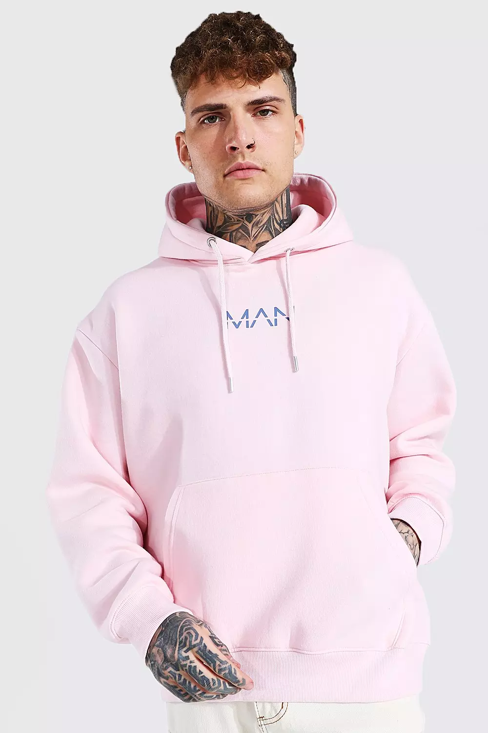 Pink guys hoodie hotsell
